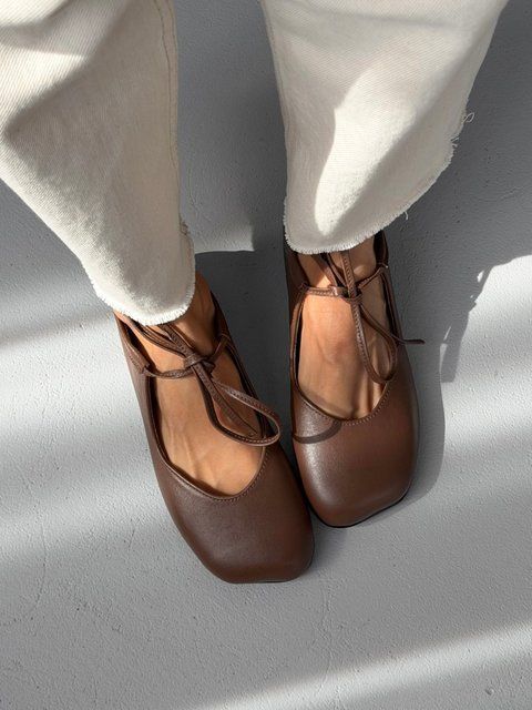 Балетки barefoot з перфорацією NikArt шкіряні руді 11847-138427 фото